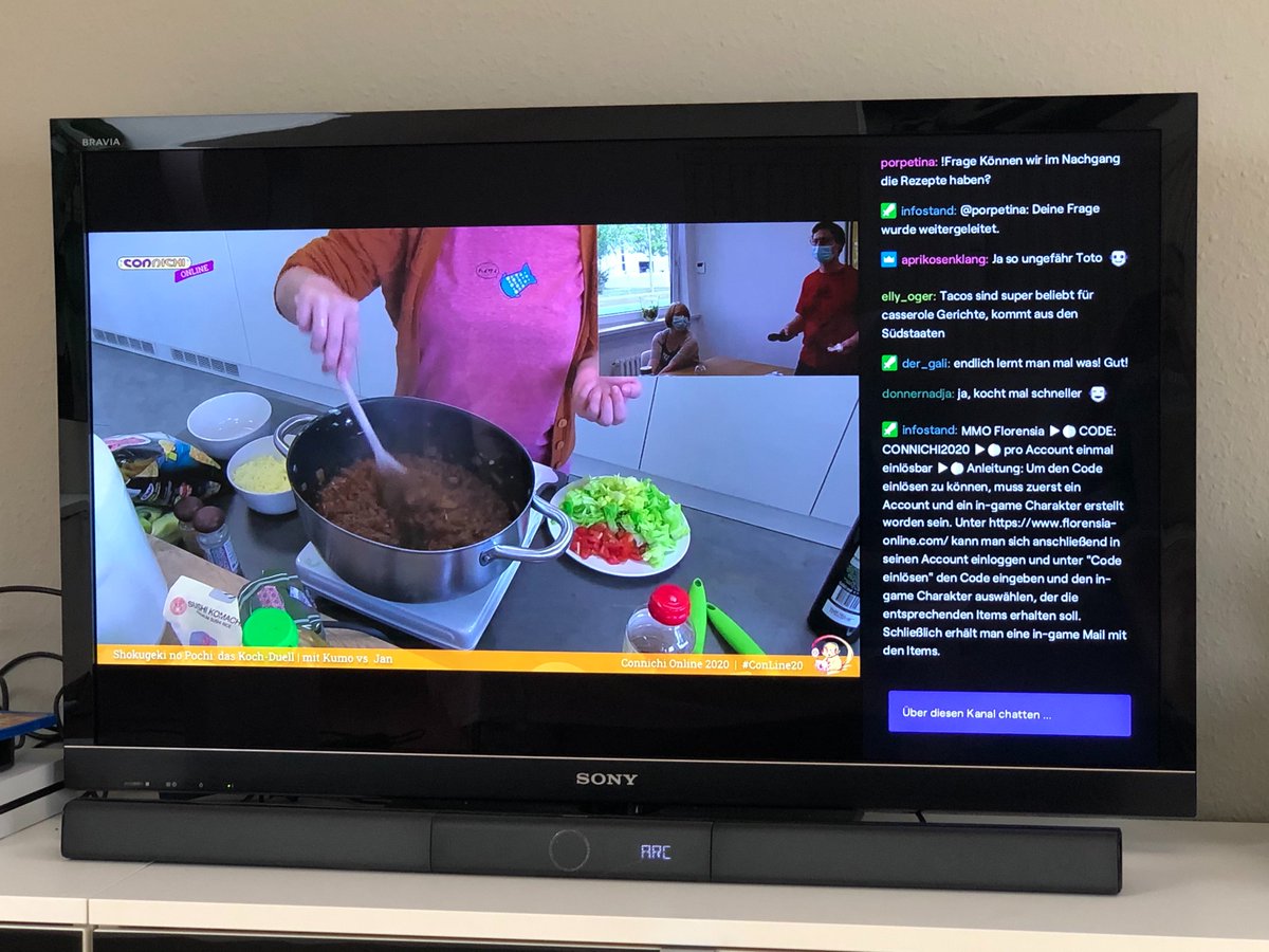 Der_Gali's tweet image. Das @Connichi #conline20 Kochduell – die Twitch-App auf dem Apple TV ist eigentlich ganz cool