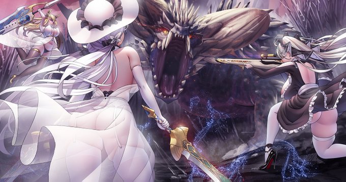 アズールレーンXモンスターハンター
11万の馬力のイラストリアスは素手でネルギガンテを引き裂くことができると思う、全然武器は必要ないじゃないかwww 
#誰か優しい人が拡散してくれてフォロワーさんが増えるらしい 