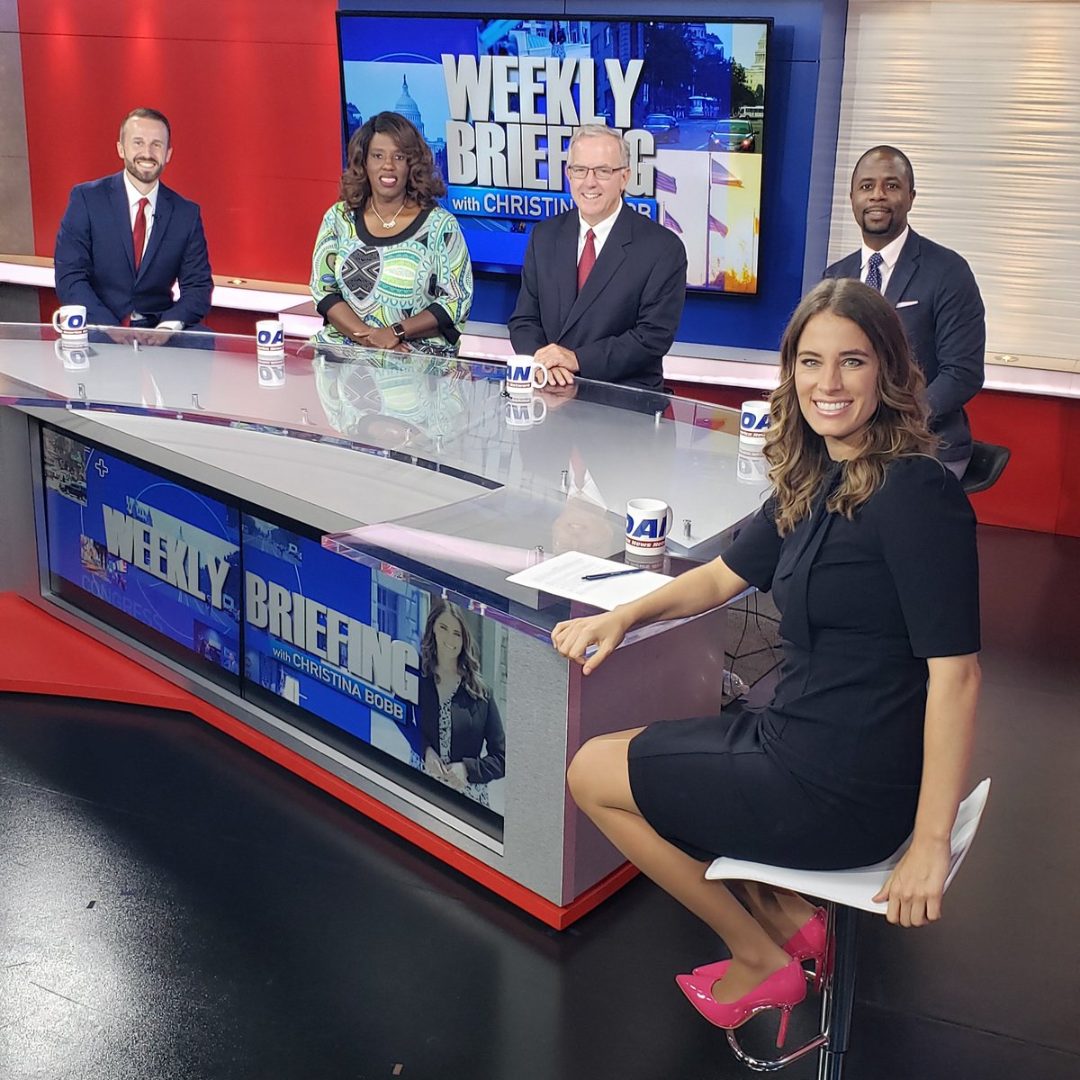 I am joining the panel discussion on  #weeklybriefing with @christina_bobb, airing today 2pm EST on @OANN.  Had a great time discussing current events with @MelikAbdul_, @ebonyjewess, and Chris Farrell.