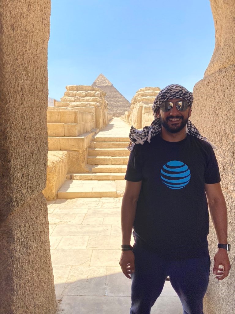 Our employee, Omar, always had the goal of bringing the AT&amp;T globe back to where he was born. Recently, he was finally able to. #LifeAtATT

Thank you for bringing the globe to the Pyramids! <a href="/thEgyptianpharo/">Omar Mohamed</a>