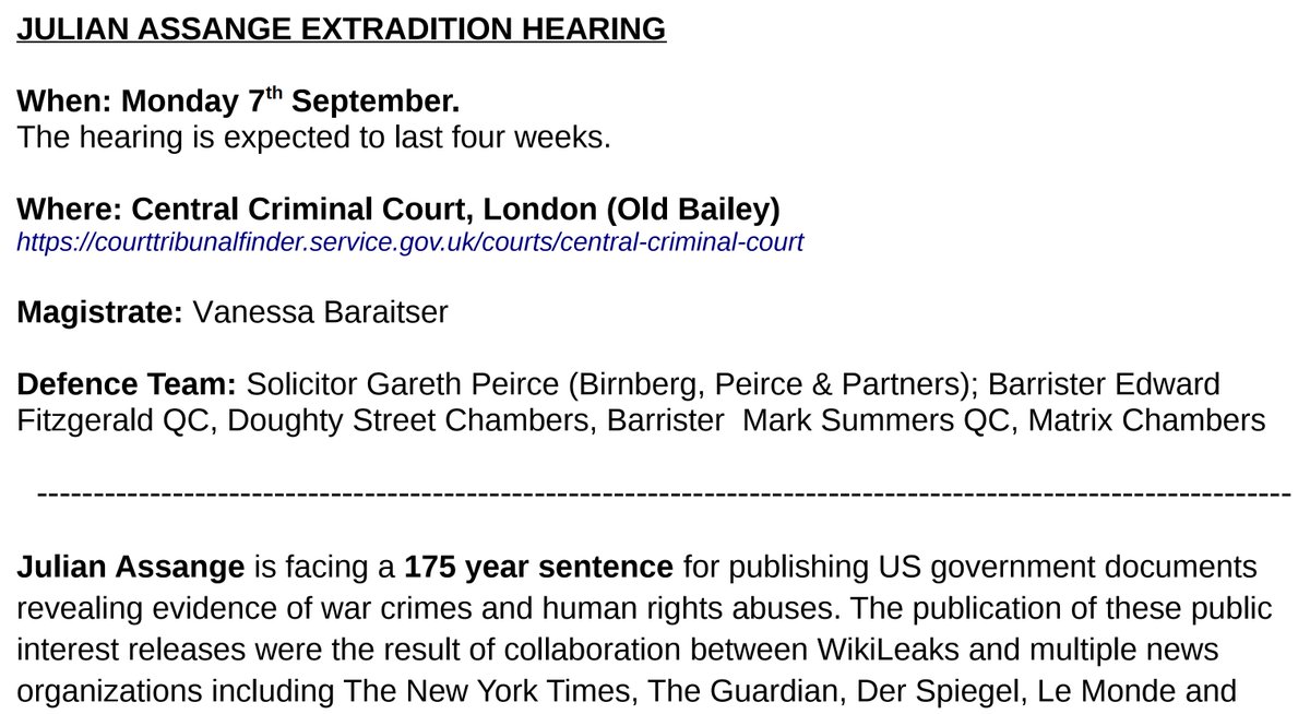 ook de publieke tribune in de UK is extreem slecht bereikbaar: 'The public can attend the public gallery at the Central Criminal Court but spaces are very limited.'Wanneer je als pers naar binnen zou willen vereist dat een internationale perskaart. Maar ik werk onafhankelijk.