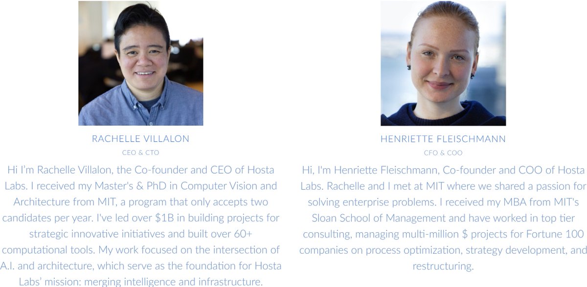 Two badass female founders helping commercial property insurance by leveraging #ai to detect materials, surface areas, architectural, and spatial data from a phone camera: <a href="/hostalabs/">Hosta Labs</a> hubs.ly/H0vCH-m0
