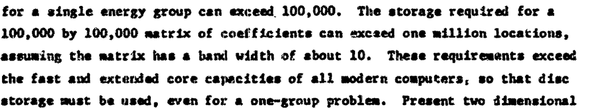 But why not just use a traditional finite element method. Because it was too (storage) expensive.