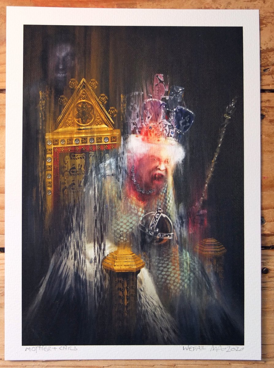 wefail's tweet image. I have this beautiful little A4 print of the Queen and Prince Andrew to give away as it's been cropped a little close. RT and I shall randomly pick the lucky new owner Sunday night. 🇬🇧👑

wefail.art