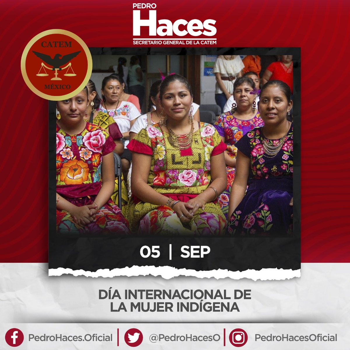 PedrohacesO's tweet photo. Las mujeres indígenas son ejemplo de fuerza y entereza. En #CATEM construimos junto a ellas más espacios de representación y sobre todo, MEJORES OPORTUNIDADES. 

¡Su voz y liderazgo son pieza clave para que #México salga adelante! 
#MujerIndígena https://t.co/NBvYpn04w9