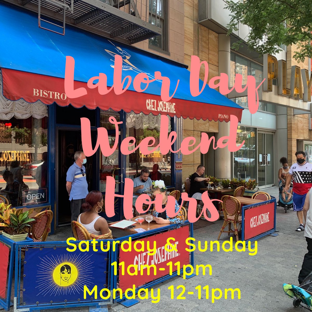 Join us for #brunch, #lunch or #dinner over the long weekend! 🍽 Enjoy live accordion music tonight &amp; tomorrow night, 5-9pm! 🎶 Reservations: 212-594-1925. Take out &amp; local delivery available! Merci! 🍾