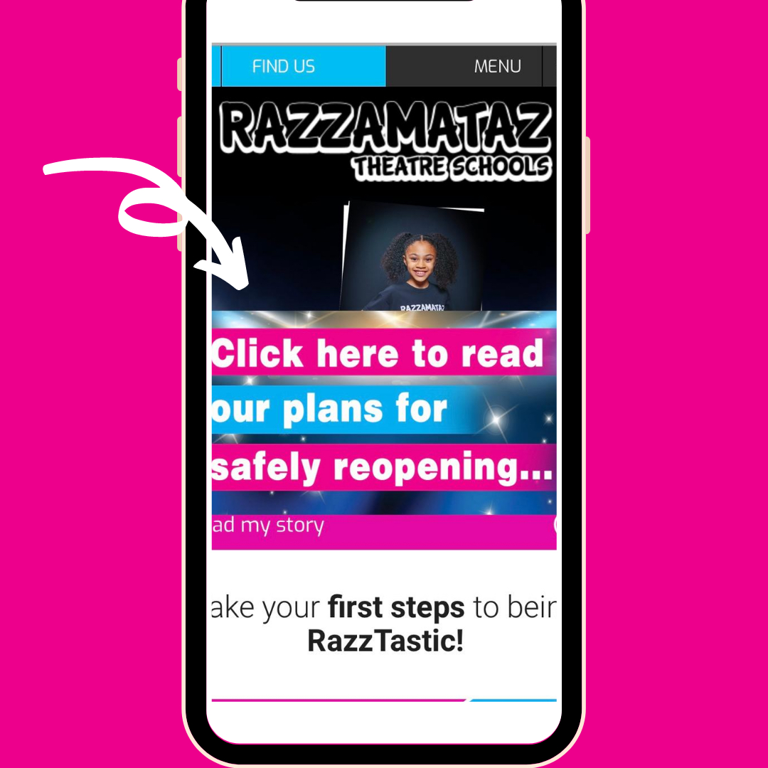 Check out our website razzamataz.co.uk to read about our safety measures in place for returning to Razzamataz 💙💖🌟