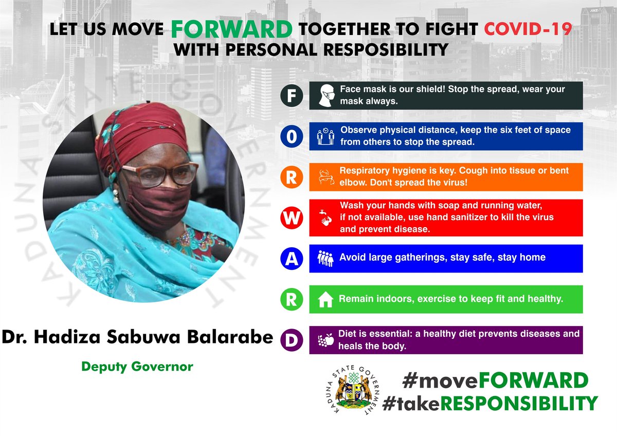 DrHadiza's tweet photo. I call on all residents of our dear state to take personal responsibility to protect themselves from Covid-19. https://t.co/fPng6tmWUC