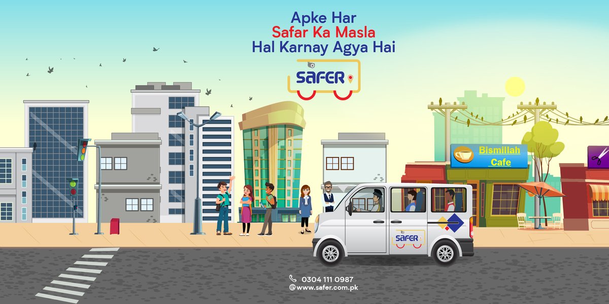 SaferOfficialpk's tweet photo. Apke har safar ka masla hal karnay agaya hai SAFER. https://t.co/vq8yJTfZMC