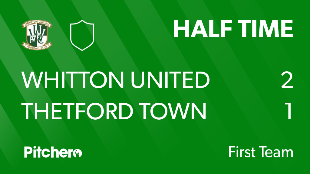 WhittonUnitedFC's tweet photo. HALF TIME: Whitton United 2 - 1 Thetford Town
#WHITHE #Pitchero
https://t.co/xylNTkZMWz https://t.co/j0jUkkmVWM