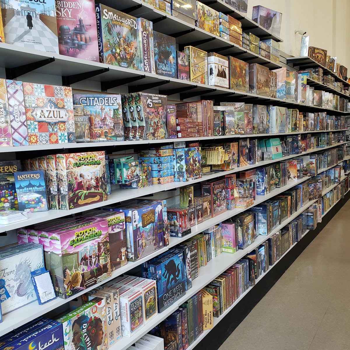 BuzzCityGames's tweet photo. Looking for a way to spend time with the family and friends this weekend? Check out our board game wall, there is something for everyone! #boardgames #tabletopgames #lgs #localgameshop #shoplocal #concordnc #ncnerds https://t.co/NIreBda3IY