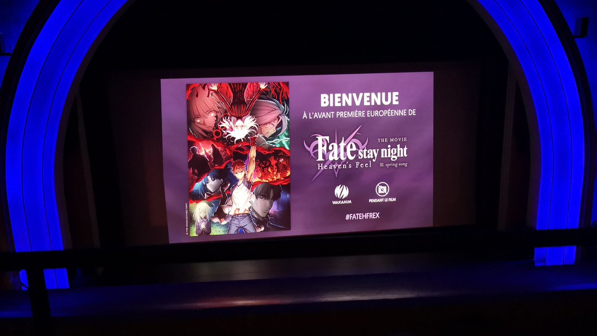 jvm_show's tweet photo. Présent pour l'avant première de #Fate heaven's feel 3.

Un public énorme pour un film qui s'annonce excellent. 

On vous donnera rapidement nos premières impressions.

Merci @Wakanim pour le cadeau

#FateHF
#FateHF3 https://t.co/nVit6c19Kw
