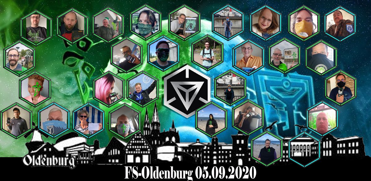 GreenTh37388763's tweet photo. FS@Home Oldenburg 09/2020 comes to a close. We ended up having 30 ENL - agents and 13 RES - agents participating in the Passcode Challenge and Recharge/AP Battle. I made the group picture for us #Ingress #IngressFS #IngressFSathome https://t.co/rRQk36x1xL