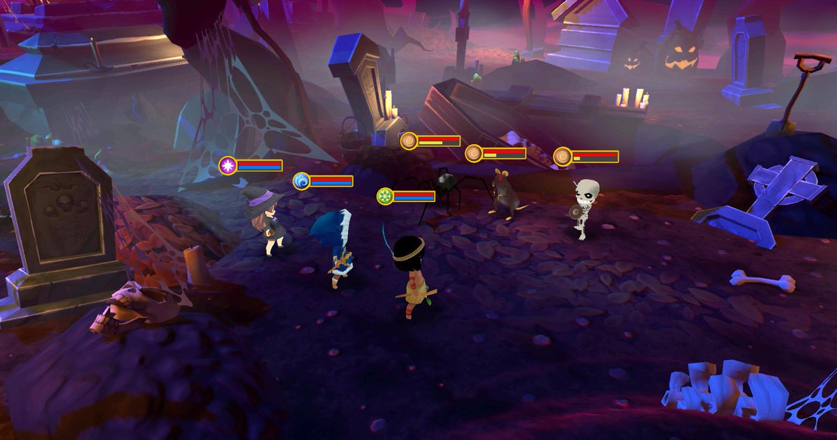 mathmages's tweet photo. Take a look on the #halloween exclusive arena! Spooky! #screenshotsaturday #wip #games #gamedev #mathmages https://t.co/T2oK1LX5Gl