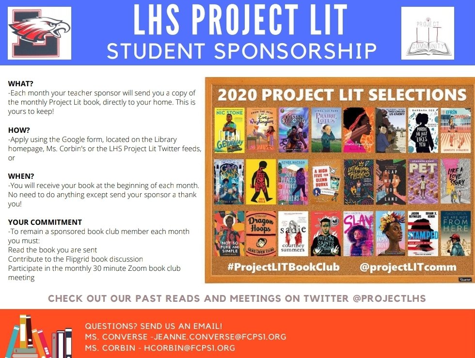 LHS Project LIT Club (@projectlhs) on Twitter photo <a href="/LHSEAGLESVA/">Liberty High School</a> - check with the library about getting our September book, #BornACrime! Or better yet, check out our new sponsorship program. And of course you need to join our club Google classroom! Links to follow in comments. <a href="/ProjectLITComm/">Project LIT Community</a> #justreadit #lhsyoubelonghere <a href="/LHSEAGLESVA/">Liberty High School</a> - check with the library about getting our September book, #BornACrime! Or better yet, check out our new sponsorship program. And of course you need to join our club Google classroom! Links to follow in comments. <a href="/ProjectLITComm/">Project LIT Community</a> #justreadit #lhsyoubelonghere