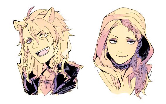 プレイ前にキャラの設定も性格も知らない状態で初描きした2人 Na Taneのイラスト