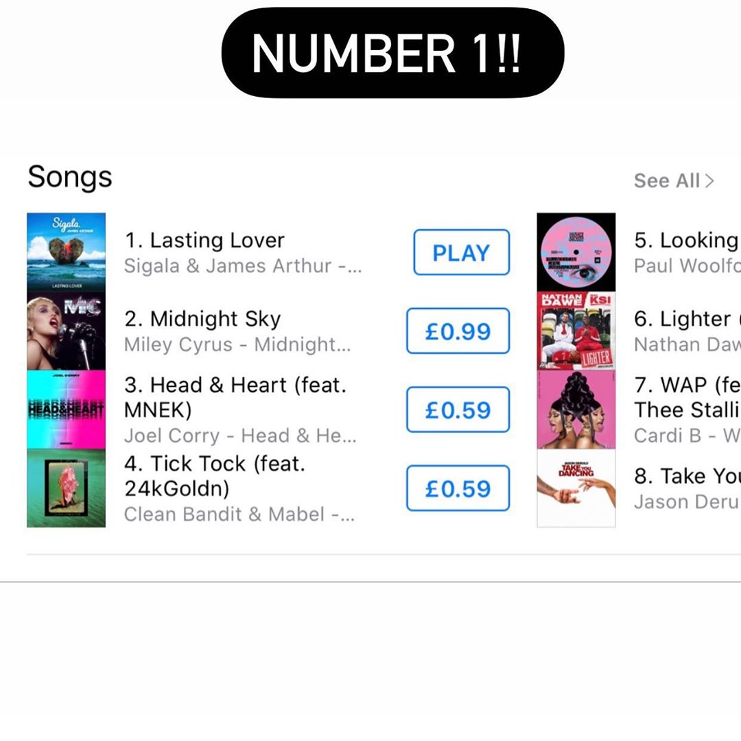 JamesArthur23's tweet photo. Lasting lover number 1 on uk iTunes! Thanks for all the support! @SigalaMusic https://t.co/KApii8dRSK https://t.co/NLujZE2e9Z