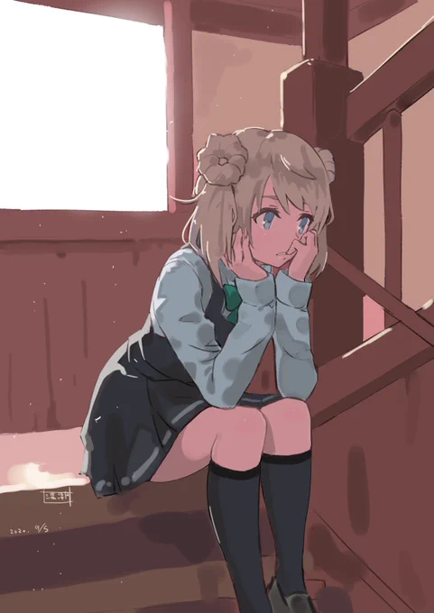 秋は少し憂鬱
#艦これ版深夜の真剣お絵描き60分一本勝負
#艦これ版真剣お絵描き60分一本勝負_20200905 
