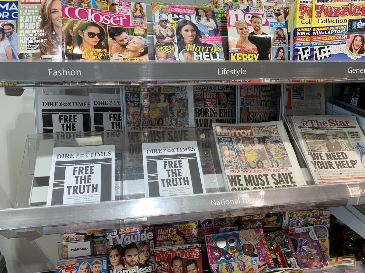 TourDefiance's tweet photo. Brave #ExtinctionRebellion Rebels taking on #Murdocks #Newscorp. Blocking distribution centre of media that misinform &amp; lie about the state of the #ClimateCrisis. Today’s press is reads #FreeTheTruth ...
#ActionsNotWords #ChangeIsNow @DailyMailUK @newscorp https://t.co/kQ0im5wvAh