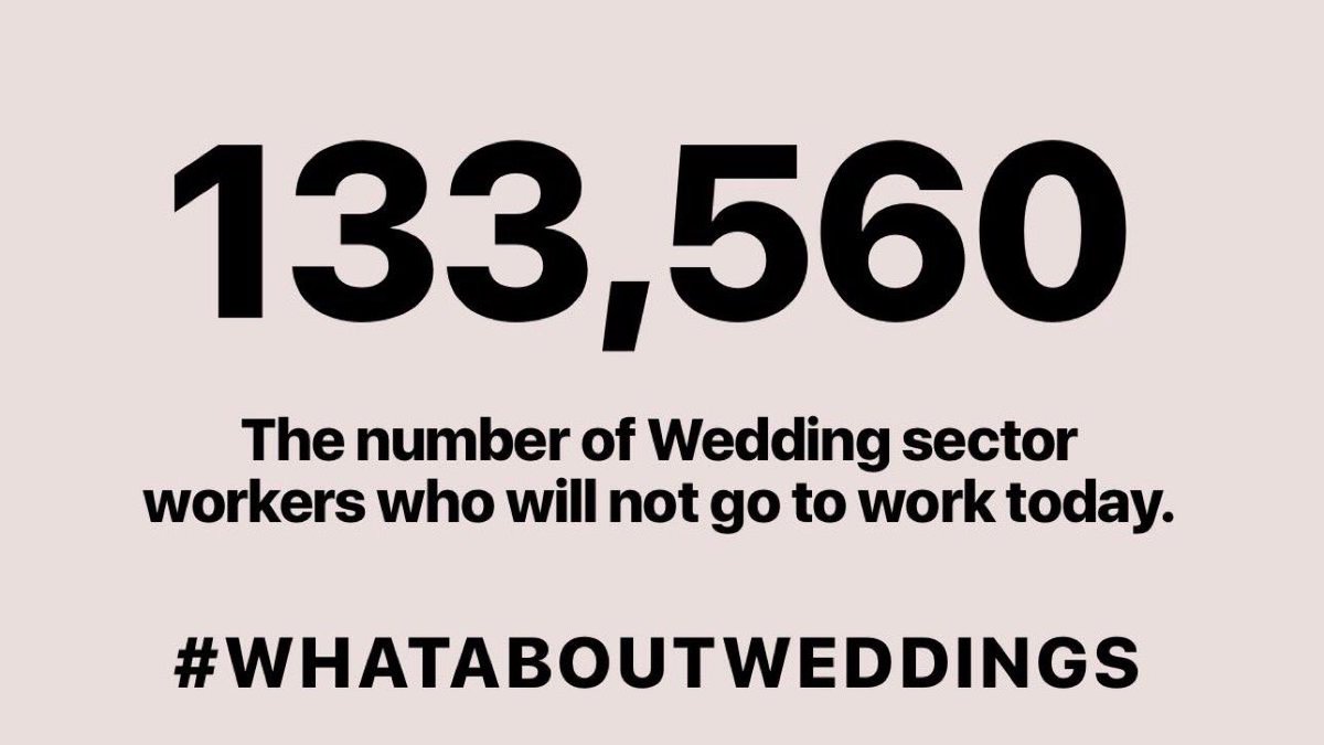 karlhill3466's tweet image. @BBCNews @TVNaga01 @itvnews @SkyNews Why does this not even register on your radar.  Nightclubs can open for 250 people. Weddings 30. Have you tried to pick 25 guests for a wedding if your a large family #whataboutweddings #RoadMapForReopening 

whataboutweddings