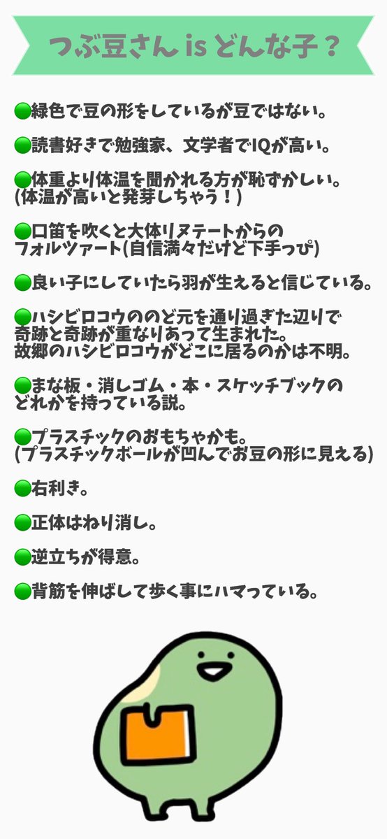 新キャラクター「つぶ豆さん」の プロフィールを追求っ！！🔍✨✨ 公式