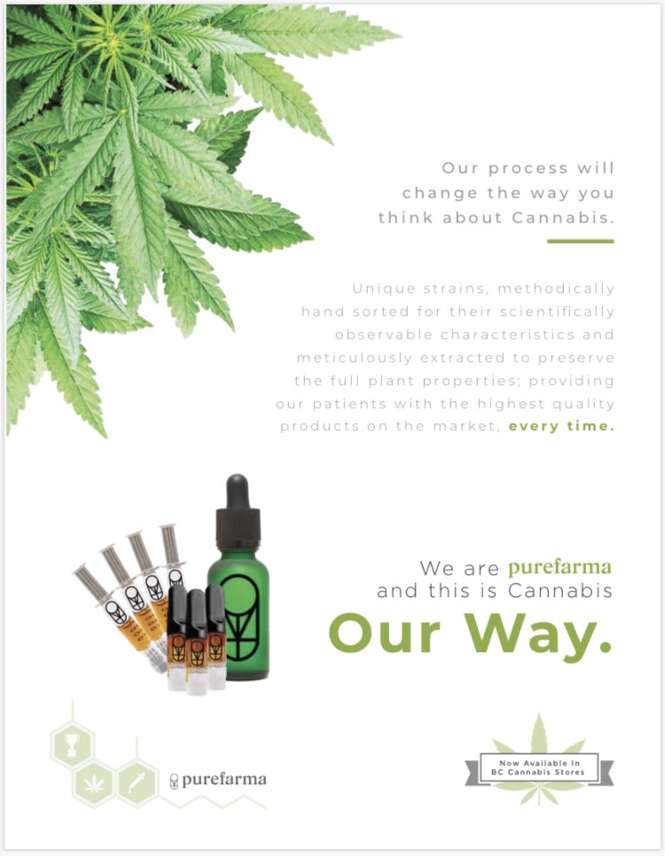 We are Purefarma and this is Cannabis, our way <a href="/HeritageCann/">Heritage Cannabis</a> and available today in BC and Manitoba retail stores!