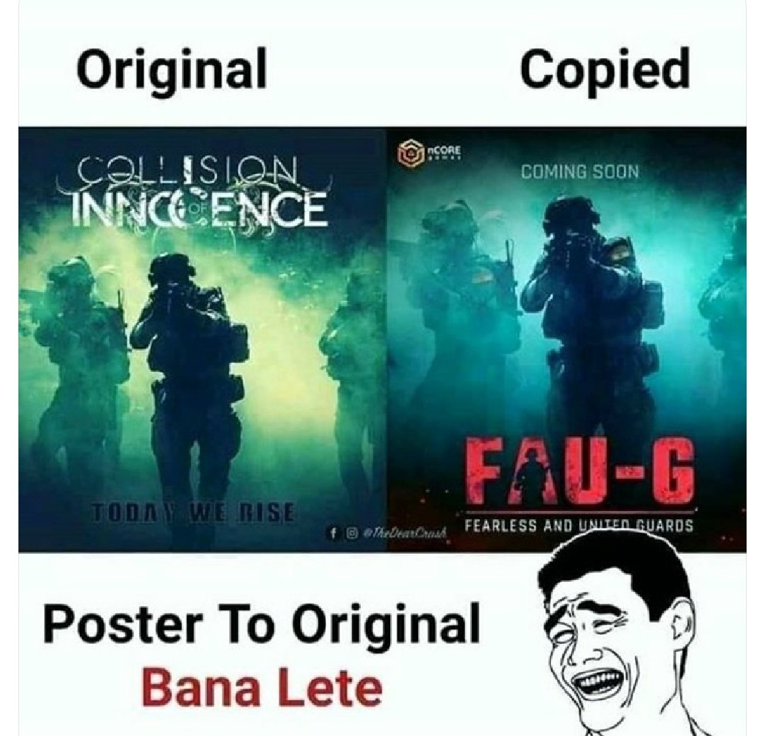 asmita2303's tweet image. 𝑨𝒕𝒍𝒆𝒂𝒔𝒕 𝑷𝒐𝒔𝒕𝒆𝒓 𝒕𝒐𝒉 𝒐𝒓𝒈𝒊𝒏𝒂𝒍 𝑩𝒂𝒏𝒂 𝒍𝒆𝒕𝒆😂💥

 #FAUGStolenFromSSR

#ProbeSSRDigitalData