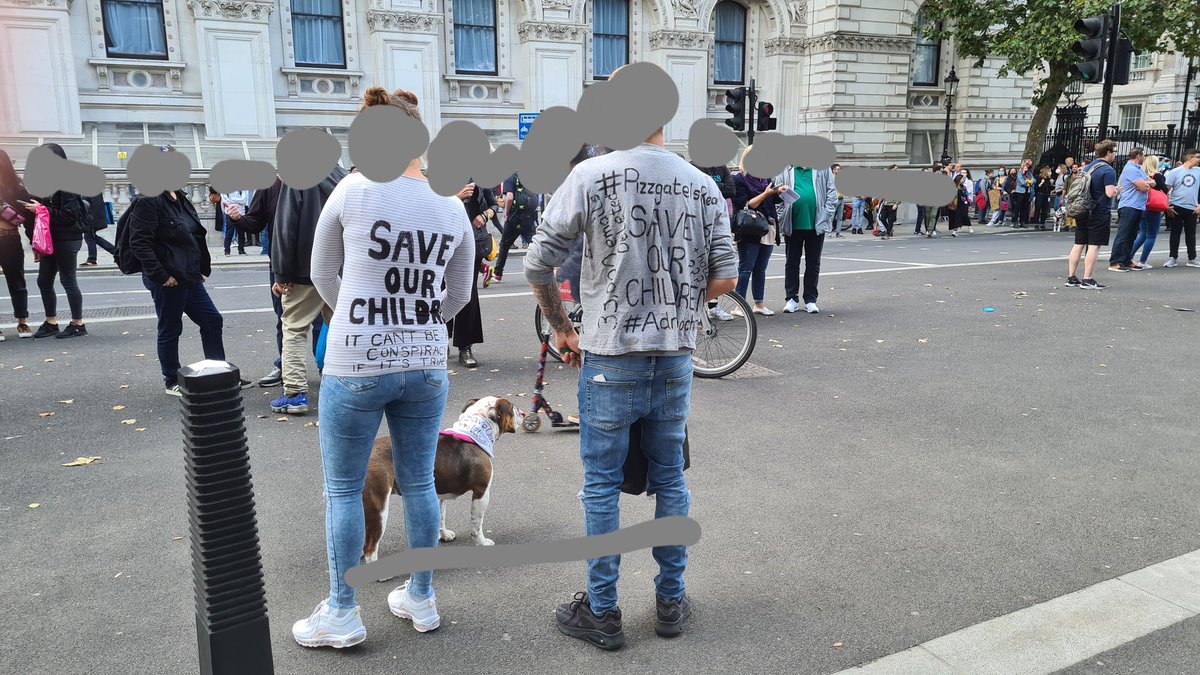 A few "Pizzagate" photos from the London march near Parliament Square. A few other "Save Our Children" marches were held in other parts of the UK today too. If you came across one in your town or city, please DM me your photos/videos. QAnon is spreading at speed here