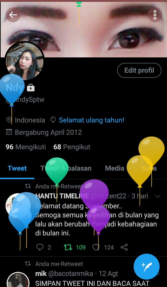 SindySptw's tweet photo. Kok ada balonnya yaa wkwk https://t.co/A7JTHHbMH4