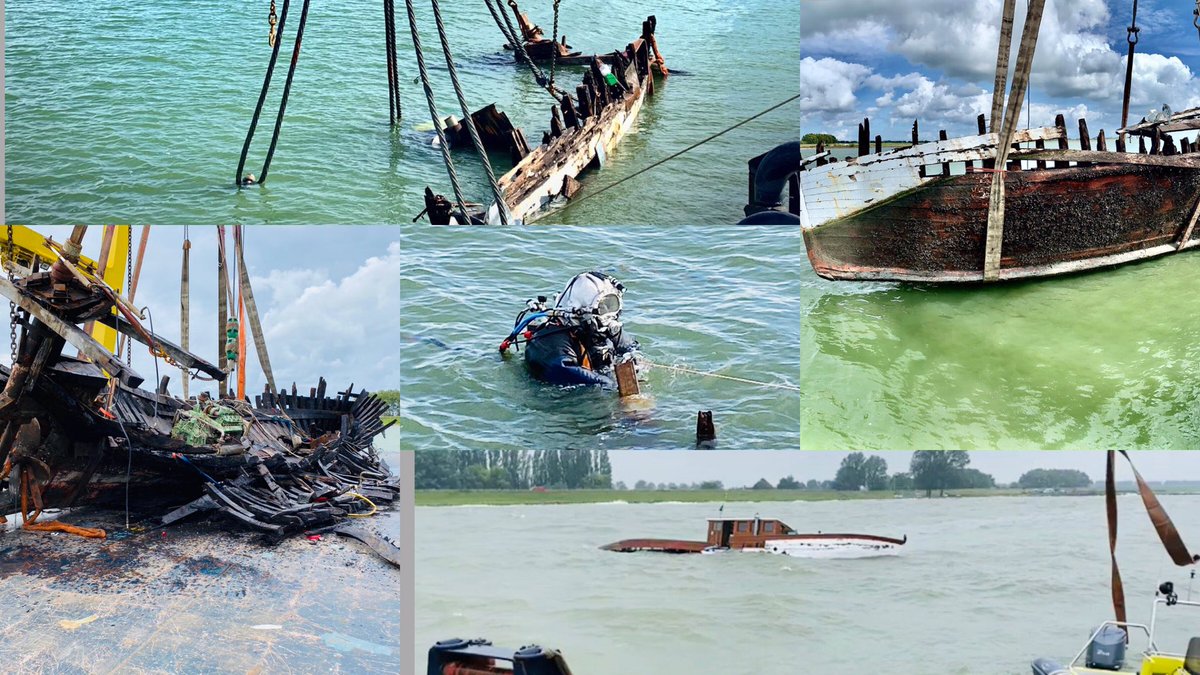 Gisteren hebben wij in samenwerking met <a href="/tebezo_nl/">Tebezo</a> en <a href="/HEBOMaritiem/">HEBO Maritiem</a> de deze week gezonken kotter geborgen. Een dag uitgesteld in verband met het slechte weer maar gisteren is het wrak van de bodem van het Markermeer gehaald. 
#duikwerkzaamheden #24/7 #samenwerken #calamiteiten