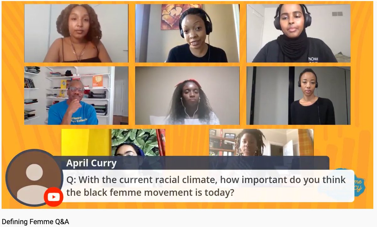 bfsfilmfest's tweet photo. “Black art is is resistance. It’s important that black femmes are telling our own stories, especially now." - @Zanah__ #DefiningFemme Q&amp;A for #bfsff20

#bfsfilmfest #BlackFemmeLegacy https://t.co/ioQws8FddP