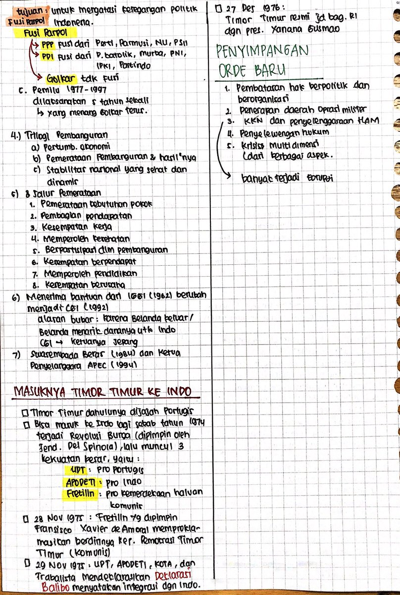 manajemenugm21's tweet image. Rangkuman Sejarah
Masa Orde Baru ✨
bantu like dan rt ya teman2
semoga bermanfaat, ❤️