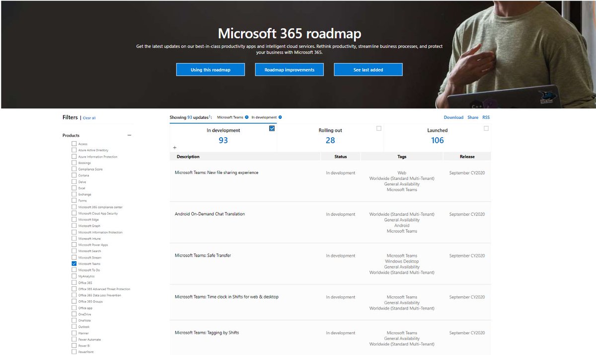 mtholfsen's tweet image. 🗺 The roadmap for #MicrosoftTeams features 🗺

This M365 Roadmap site lets you explore all #MicrosoftEDU products &amp;amp; features:
🛠 In development
🌍 Rolling out
🚀 Launched
📆 Dates

Bookmark this site 🔖 and share!

👉 microsoft.com/en-us/microsof…

#edtech #MIEExpert #edchat