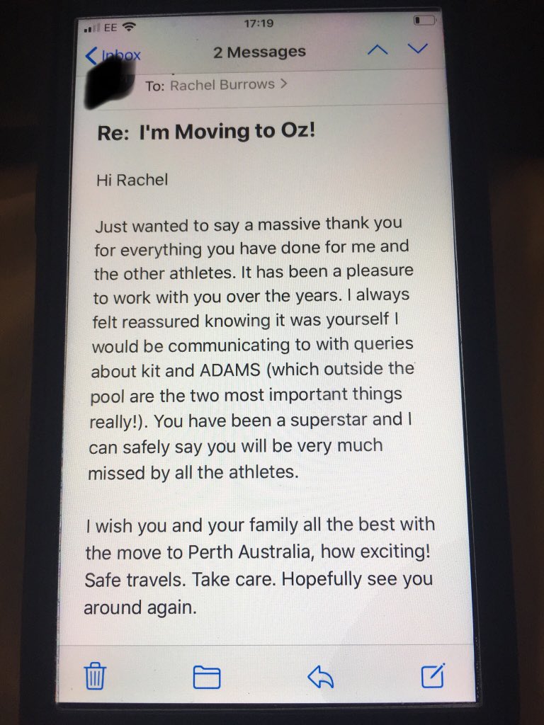 RBUK's tweet photo. Have received some lovely and an overwhelming amount of well wishing messages for my pending move....this one means a lot #itwasallabouttheathletes
#movingto🇦🇺 https://t.co/MsZP8HYPfd
