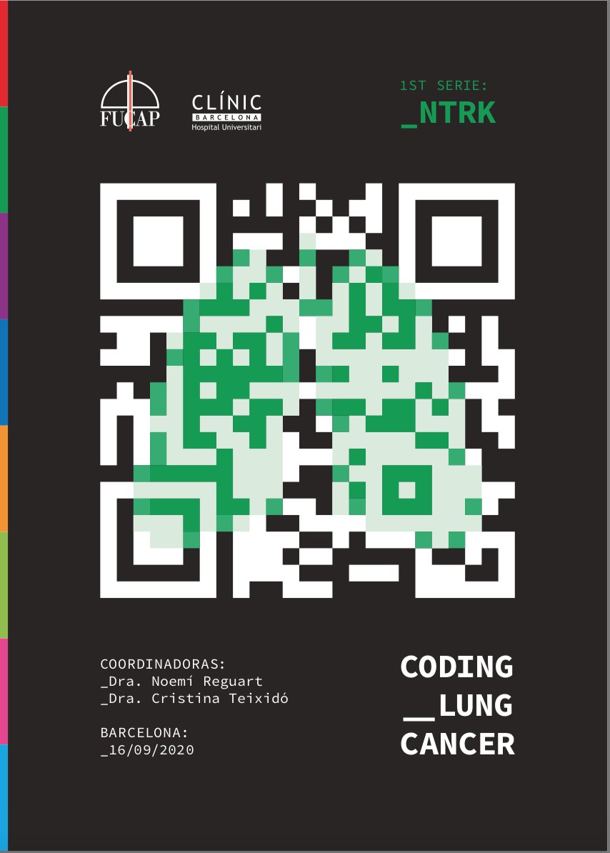 teixido_c's tweet image. Conoces NTRK? El próximo 16 de septiembre tendrá lugar la siguiente edición del #codinglungcancer en streaming. Inscripciones 📧miquel@aventik.es codinglungcancer.com