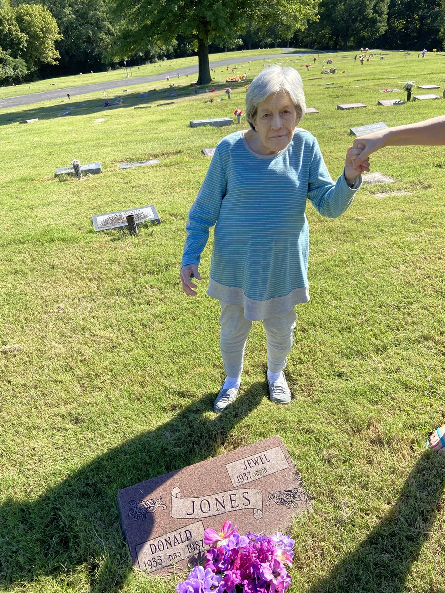 Took my mom over to the cemetery today.