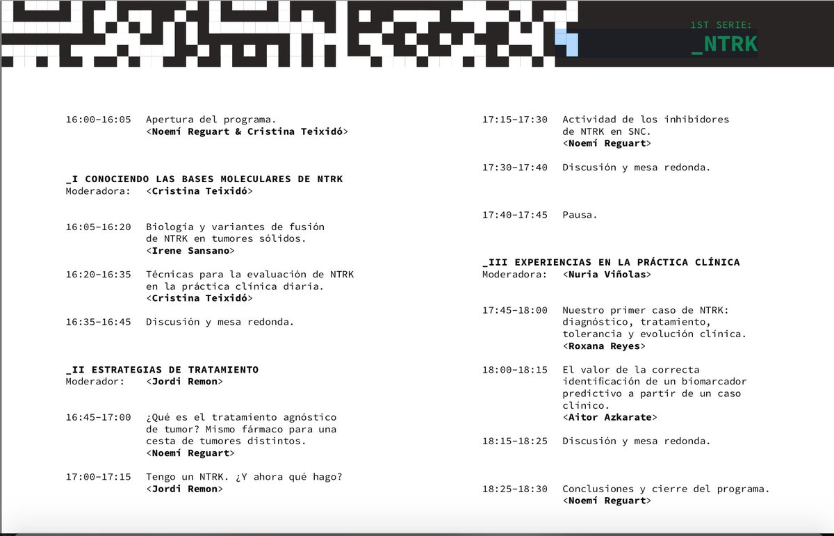 teixido_c's tweet image. Conoces NTRK? El próximo 16 de septiembre tendrá lugar la siguiente edición del #codinglungcancer en streaming. Inscripciones 📧miquel@aventik.es codinglungcancer.com