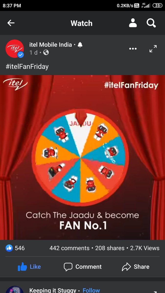 DholariyaJanak's tweet photo. @itelMobileIndia Here's my screenshot Jaadu 👇
#itelFanFriday #ContestAlert 
@itelMobileIndia 
Join @Kittycorneyy 
@ParulDhorajiya 
@hiralSavaliya1 
@DholariyaJanak https://t.co/jBHE1hrPYs