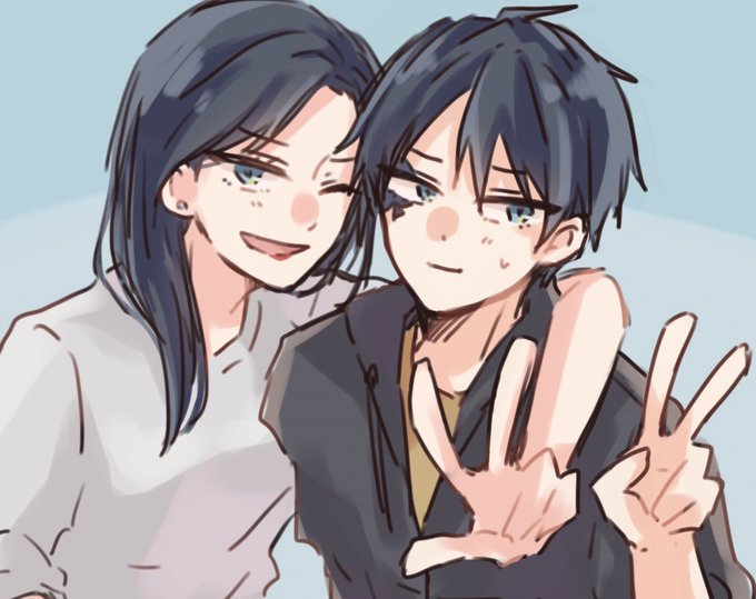 捏造デュママ 仲良し親子だといいな メメのイラスト 捏造デュママ 仲良し親子だといいな メメのイラスト
