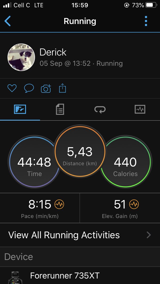 DerickTroost's tweet photo. Ran the @ninetyone_sa challenge. Look closely: I ran the ‘91’ shape. Yeah. #runbike91 Kids joined on the bike https://t.co/grECn29hIG