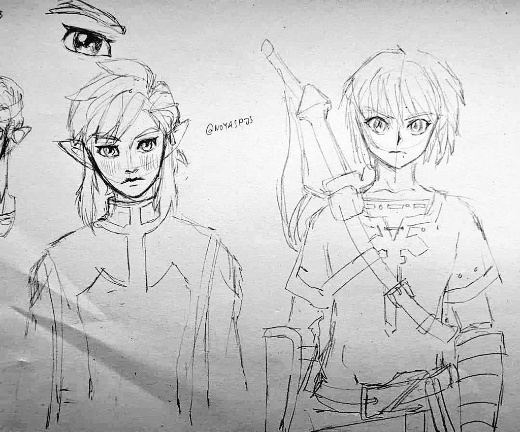It's just a sketch because. You guys. Game design characters are so detailed wtf link what do you NEED ALL THESE BELTS FOR ????? 