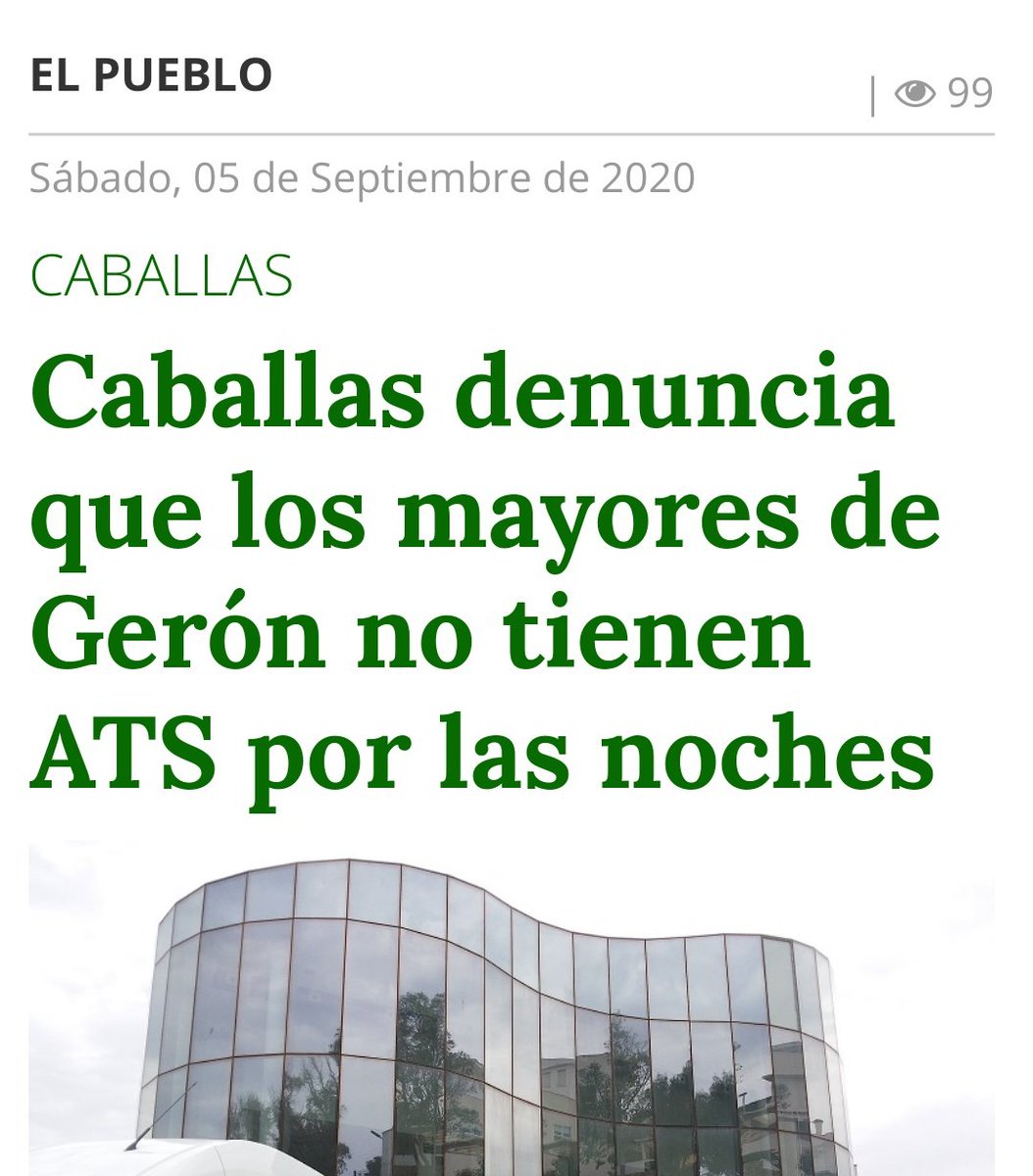 enfermeria's tweet photo. Atención #AlertaATS
Parece mentira. Soy antiguo DUE. Tengo casi 60 años y conocí pocos #ATS 
Me jubilaré y seguiré lo escuchando. 
Noticia en @ElPueblodeCeuta 
"Caballas (partido político) denuncia que los mayores de Gerón no tienen ATS por las noches"
https://t.co/Q0PnR4Qdsq https://t.co/ceUgraENtC