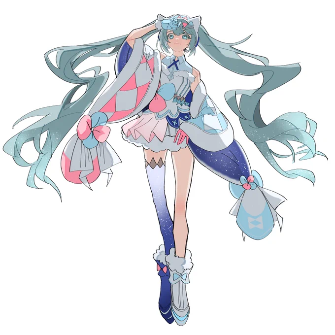 miku's 2020 magicalmirai winter outfit,,, is so pretty,, #初音ミク 