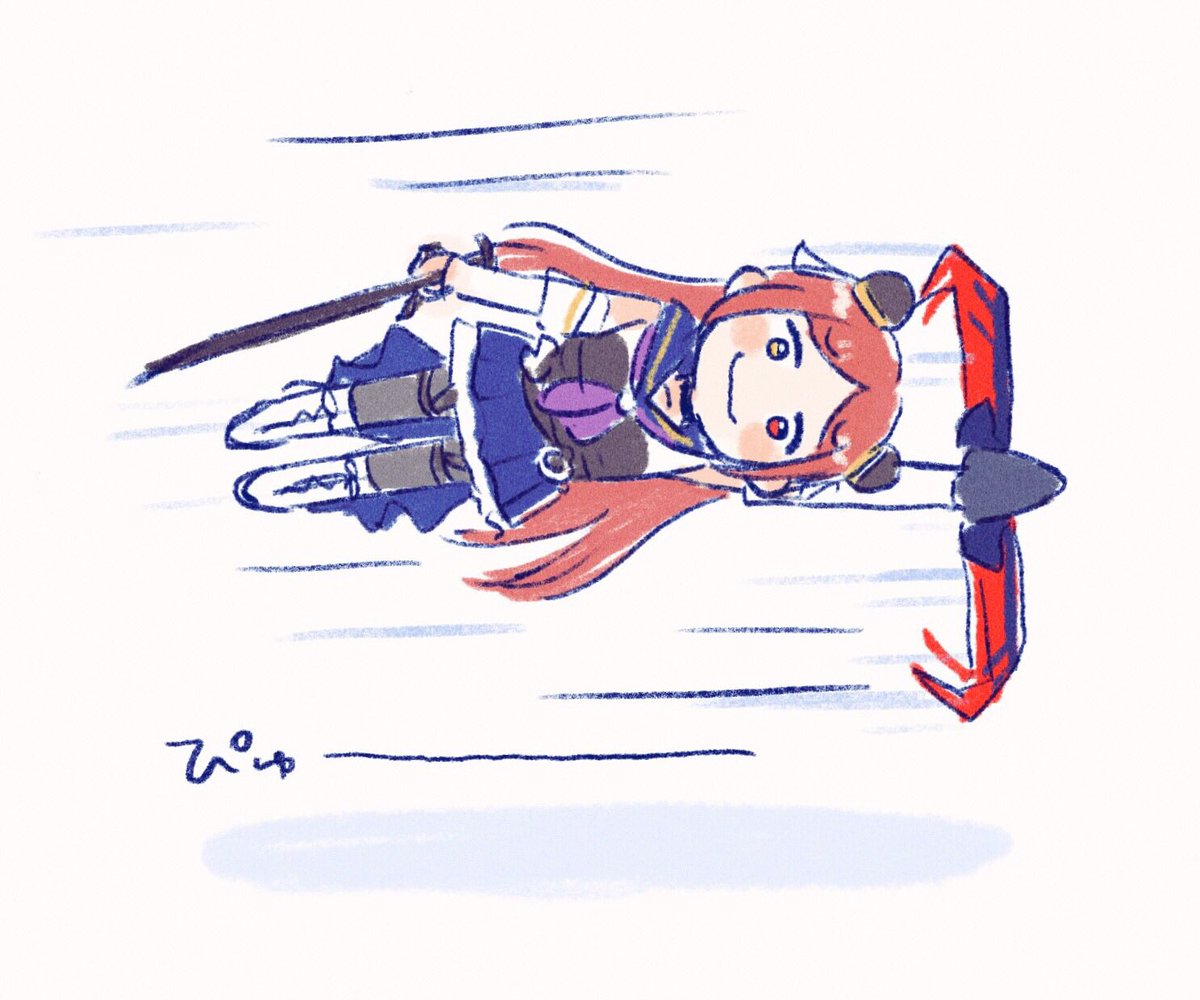 「燈ちゃんの武器飛べそう〜って思って見てた(飛ばない)
#アサルトリリィ #アサル」|もりやま🐥牛乳ぷりんのイラスト