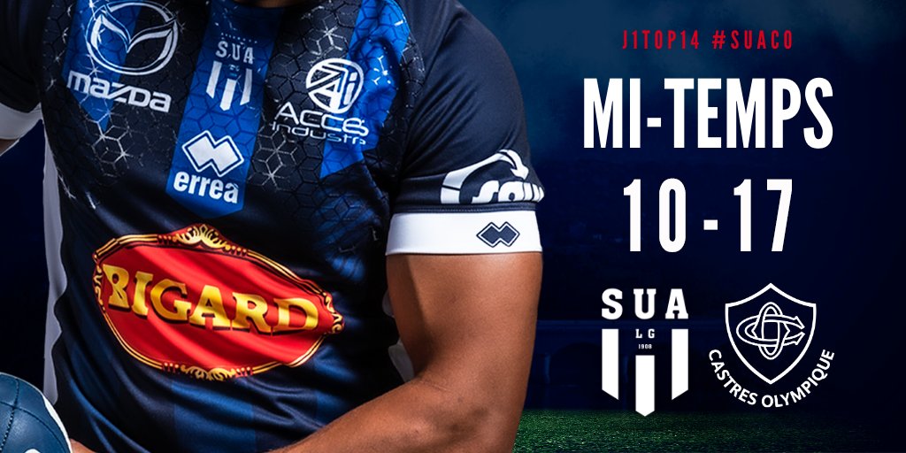 agen_rugby's tweet photo. ⏸️ MI-TEMPS à Armandie.
@agen_rugby se retrouve mené 17 à 10 avec un essai encaissé à la toute dernière minute. Tout reste à faire dans le second acte, on lâche pas ! 💪
#SUACO #J1TOP14 https://t.co/7OnKxVWjLh