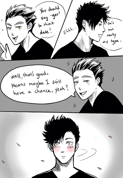 doki doki 
#bokuroo schmoop
dialogue by @pinkstarpirate ❤️ 