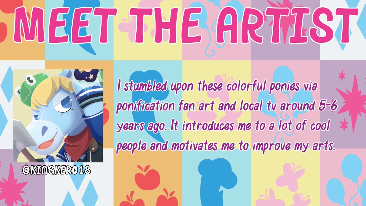 MlpZine's tweet photo. The next spectacular pony in our line up, meet @Kingkero18!! Their art is adorable and you can find them here on twitter and on tumblr using the link below! https://t.co/bvDuqbe7iR