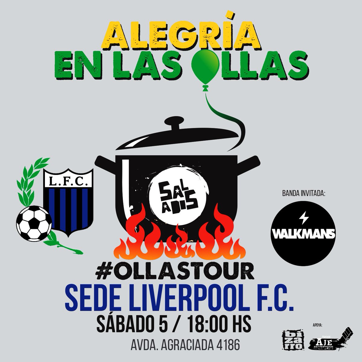 AgrupacionLfc's tweet photo. Hoy apagamos el fuego después de muchos meses de trabajo lo cerramos con muy buenas visitas @Saladosbanda y @BandaWalkmans 💪💪 https://t.co/KsUJA6D7RK