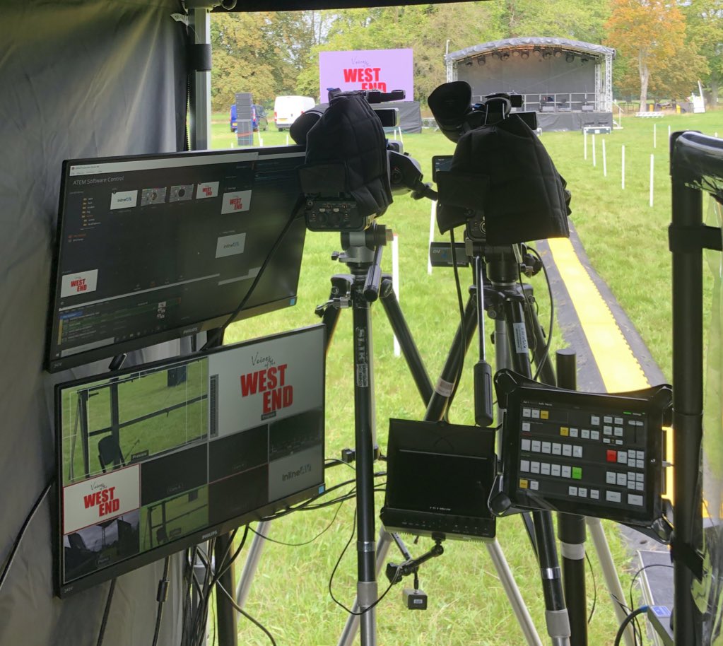 InlineAV's tweet photo. @MediaCAT66 Here the other side of our single op rig. One poor op doing the job of 4 due to coronavirus crew count restrictions. #ATEM #broadlands #WeMakeEvents https://t.co/1SlHtRiSmr
