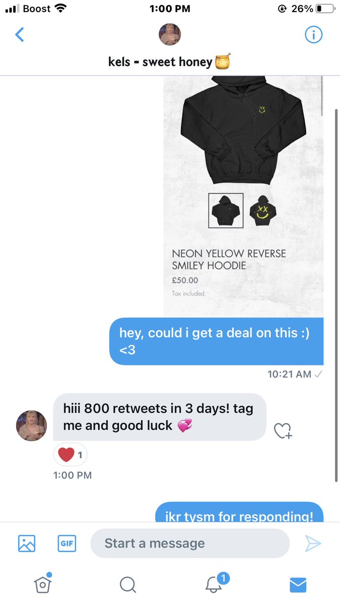 _harryscherries's tweet image. ‼️‼️PLEASE RT‼️‼️//hey y’all i know i have a small account but i got a rt deal from @sweethoneymerch and i’ve been wanting this hoodie for so long now but i can’t afford it so if you could please rt this it would mean so much and i need to have 800 rt’s in 3 days!!